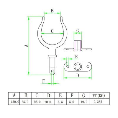 Уключина из нержавеющей стали 316, полированная, морская, для гребной лодки, динги, водного плота, лодки, каяка, каноэ, уключина для весла