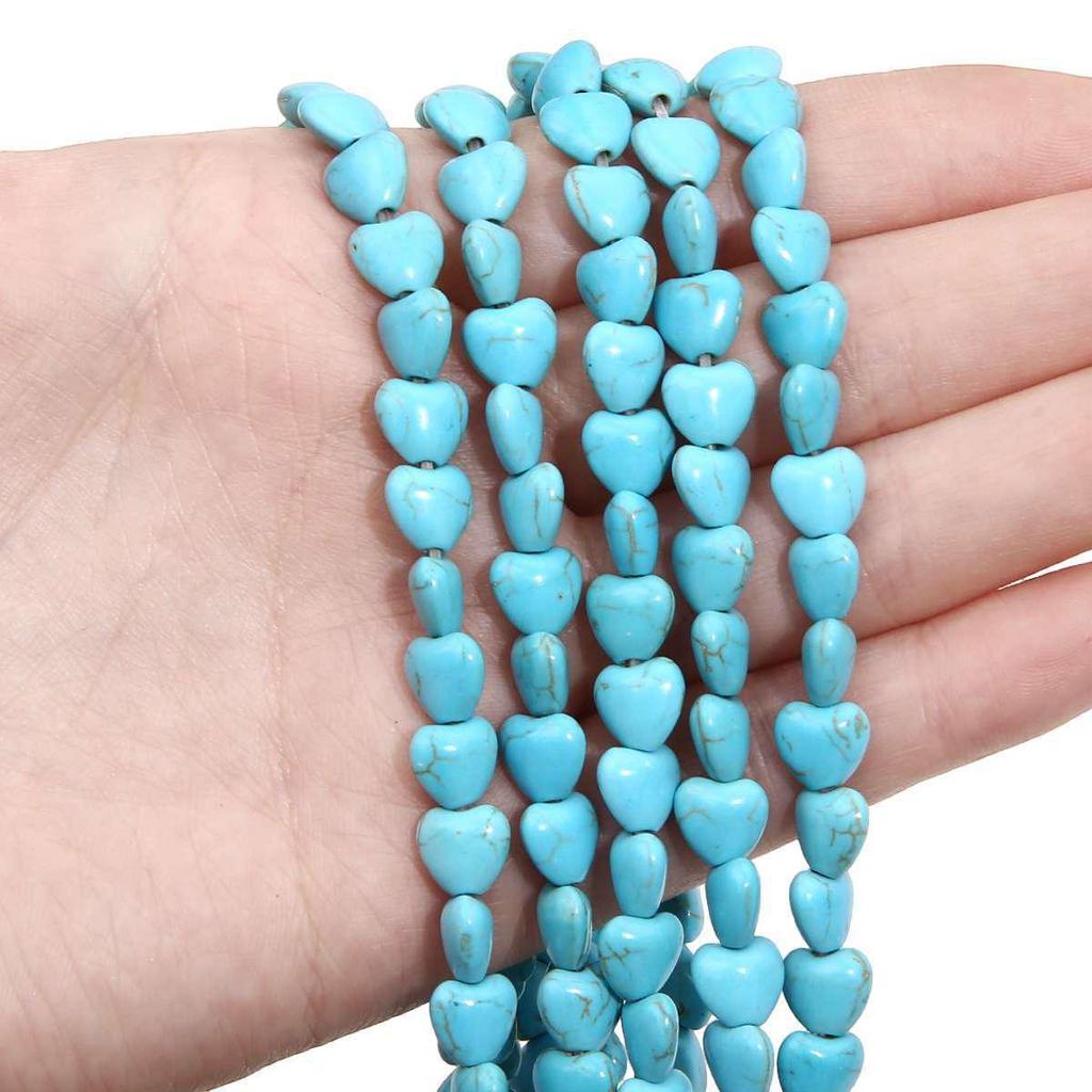 Synthetic Blue Turquoise DIY Jewelry Twisted and Special-Shaped Beads with Abacus and Animal Spacer Styles