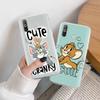 Transparent Case for Samsung A04 A14 A23 M33 M53 Realme 10 9 C35 C55 VIVO X80 Infinix Hot 30 Note 11 Tecno Spark 8P Pro C-43 Cute Tom Jerry Cat Mouse