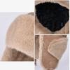 Thickened Ear Protection Hat Windproof Ski Pullover Cap Casual Faux Fur Pilot Cap  Winter