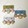 Rural Style Home Decor Creative and Personalized Owl Welcome To The Wall Hanging