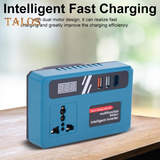 Инвертор мощности 120 Вт, быстрая зарядка, двухмоторная конструкция, легкий вес, рассеивание тепла, широкое применение, электрический аккумуляторный инвертор