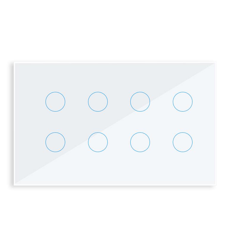 Zigbee 8-Way Smart Touch Panel Switch for Hotel Room Lights - Alexa Compatible Remote Wireless Control