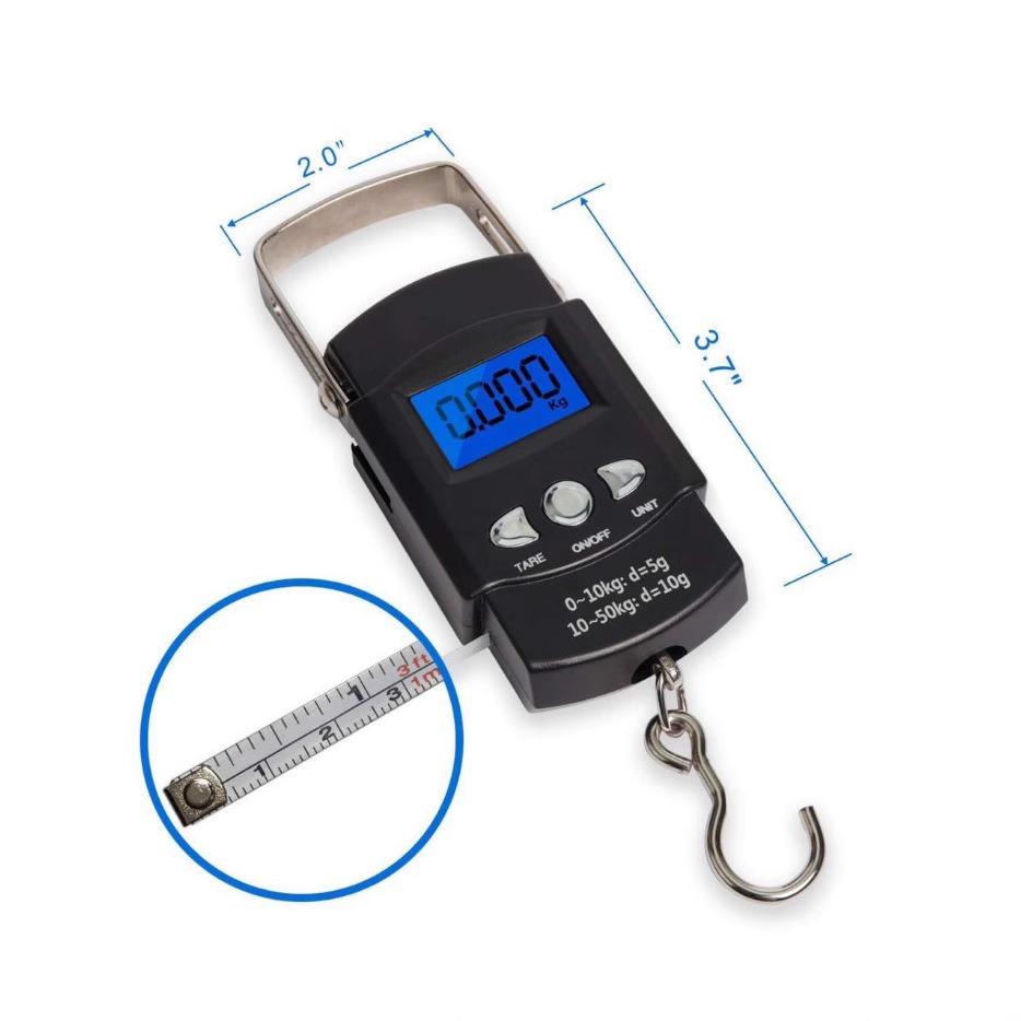 Digital Scales Luggage Scale Load 50kg-10g LCD Mini Protable Pocket Fishing Scale Electronic Hanging Travel Pocket Scale Luggage Scales Weights Tool