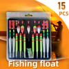 15 шт. Рыболовные поплавки Индикатор Вертикальный буй
