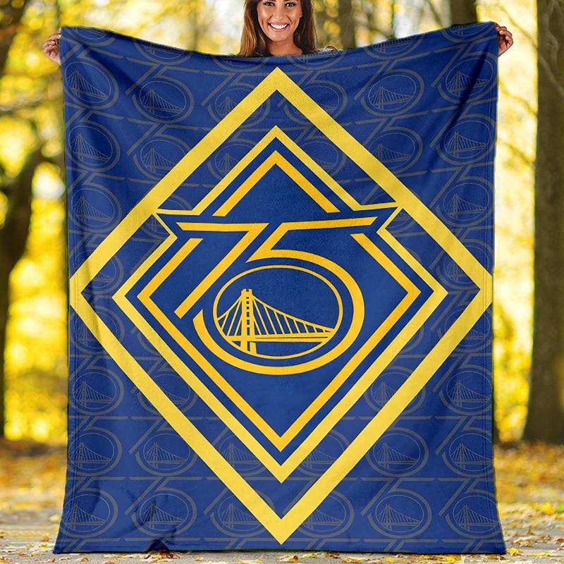 1pc Golden State Warriors Theme Blanket - Digital Print, Polyester, Cozy for All Seasons, Perfect for Outdoor, and Travel