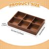 Wood Divided Serving Tray Food Container Serve Plate Sushi Platter for Appetizer Party Teahouse