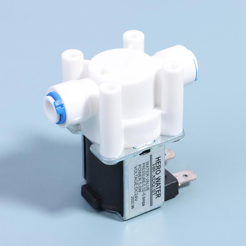 1 шт. Впускной электромагнитный клапан 12 В/24 В для аппарата чистой воды, водоочистителя, обратного осмоса, 2-точечный быстроразъемный переключатель клапана