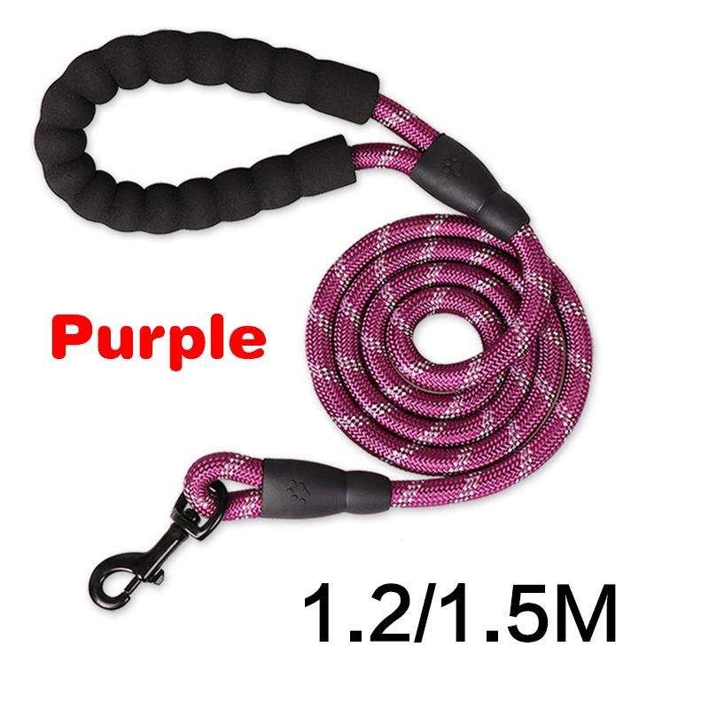 Поводки для дрессировки домашних животных 120/150 см, прочный нейлоновый поводок для собак со светоотражающим эффектом