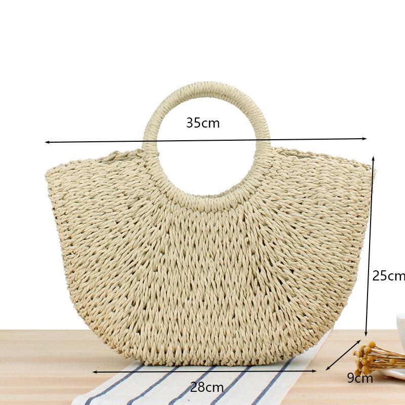 Соломенные сумки для женщин, летняя сумка из ротанга, тканая пляжная сумка ручной работы, сумка в богемном стиле, Бали