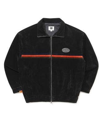 KODAK Velvet Corduroy Stand Neck Zip-Up Black