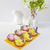 Easter Fur Chicks Mini Plush Simulation Chick Bunny Ornament with Nest Furry Animals Toy Easter Egg Filler for Kids DIY Home Garden Decoration