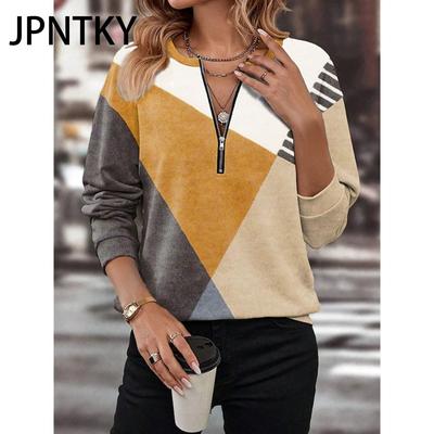 JPNTKY Женская мода Повседневные толстовки с капюшоном и длинным рукавом