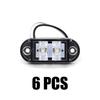 6x/8x/10x 12V 24V LED Side Marker Lights Warning Light Auto Car External Lights Trailer Truck Yellow White Red Clearance Lights