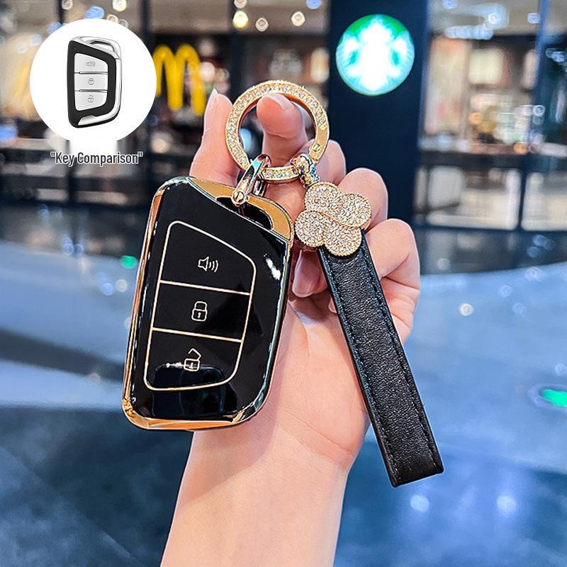 Совместимый чехол для ключа автомобиля для JAC Jiayue A5, X4, X7, iC5, iEVS4/7S, T8 Refine, S4, S7, M6 с пряжкой