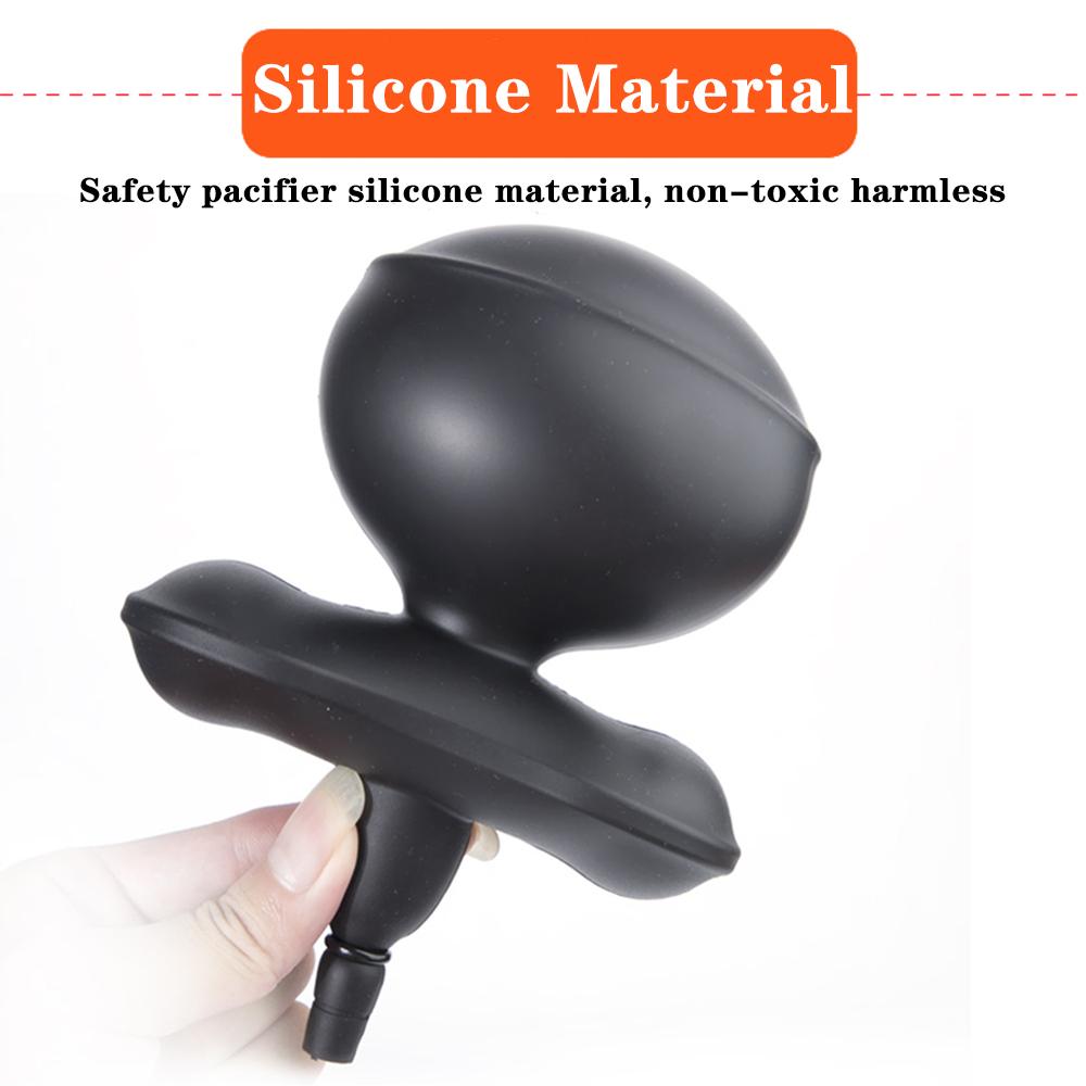 BDSM Inflatable Gag with Removable Pump,Silicone Tongue Depressor Mouth Gag Ball Slave,Bondage,Sex Toys for Couples,Adult Games