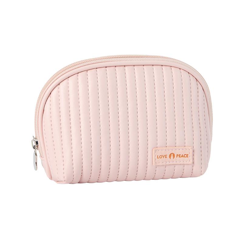 New Half Round Cosmetic Bag Women Make Up Bag Travel Cosmetics Storage Bags Makeup Pouch Mini Clutch Bag Travel Organizer