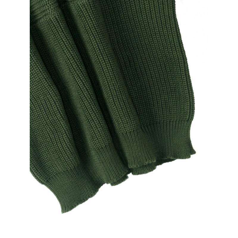 Осенне-зимний однотонный женский вязаный свитер с длинными рукавами