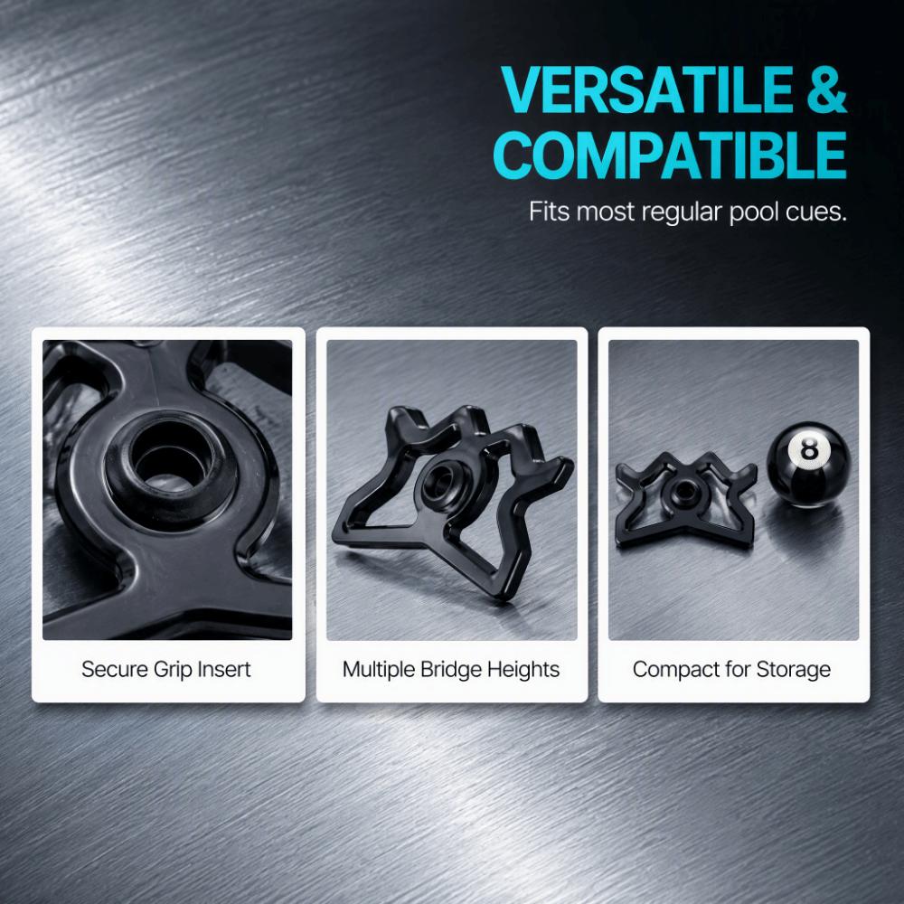 Plastic Material Billiard Cue Bridge Universal Fit Pool Table Accessory Pool Table Use