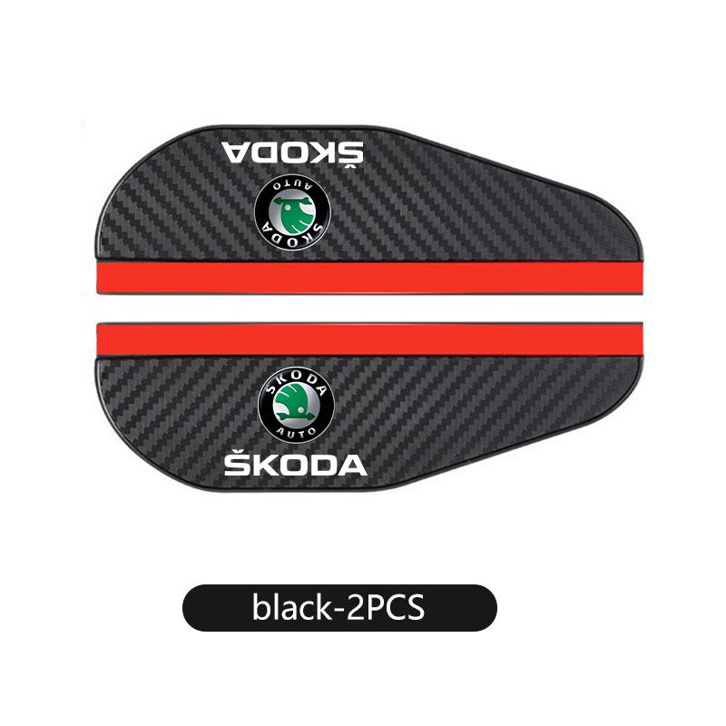 2PCS Car Rearview Mirror Rain Eyebrow Sticker Auto Accessories For Skoda S Kodiaq Octavia 2 3 Yeti Karoq Rapid Fabia VII VRS yan377