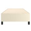 Box Spring Bed Frame Cream 90x190 cm Artificial Leather