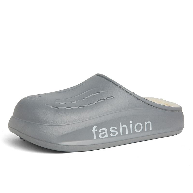 Мужские зимние тапочки Plus Velvet с толстой подошвой, классические нескользящие домашние теплые туфли, мягкие эластичные удобные хлопковые туфли для пар