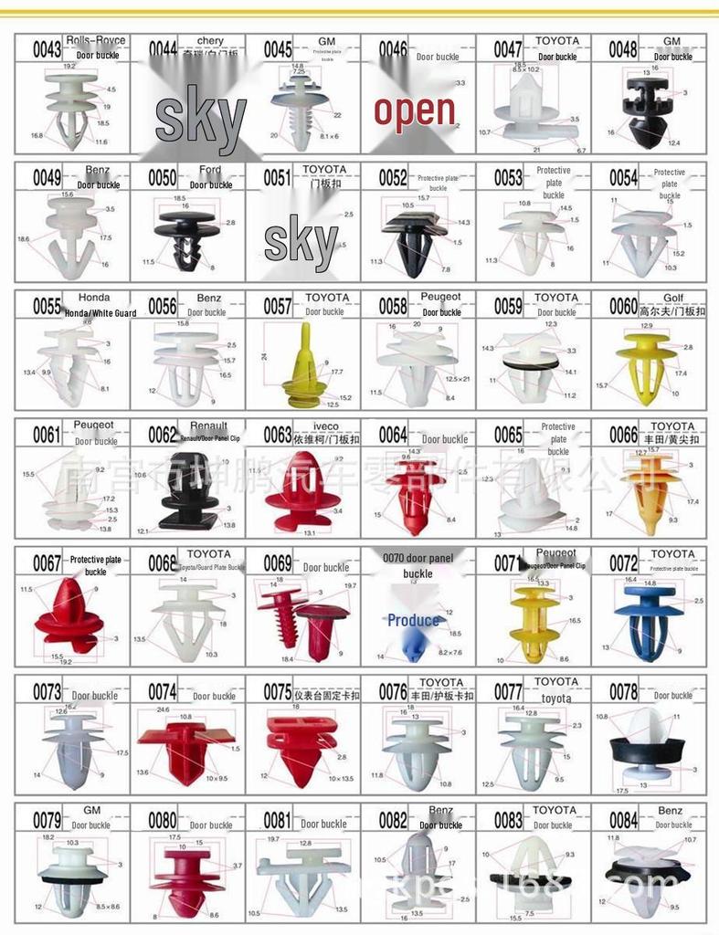 Universal Car Body Fasteners Clips: 146-Piece Set for Toyota & Mitsubishi