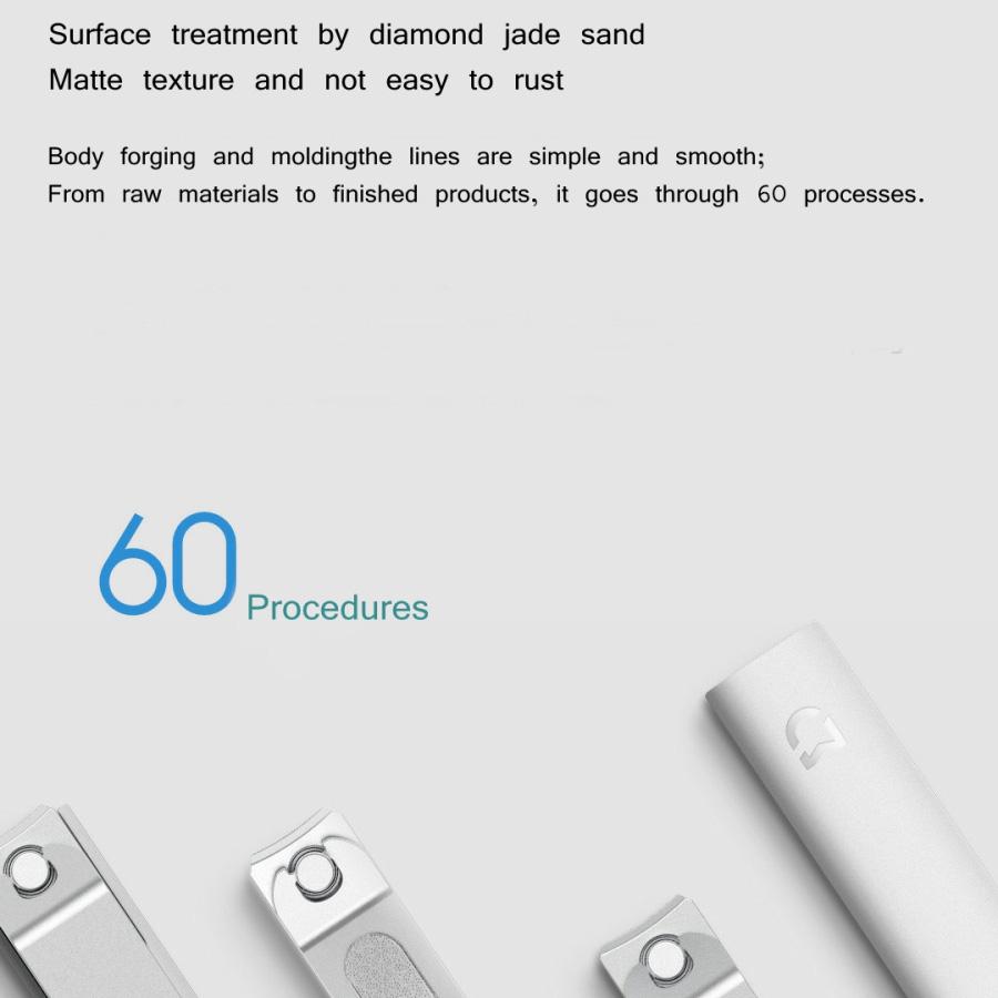 Xiaomi Машинка для стрижки ногтей Mijia, острая нержавеющая сталь, резак с защитой от брызг, очиститель ногтей, маникюра, педикюра