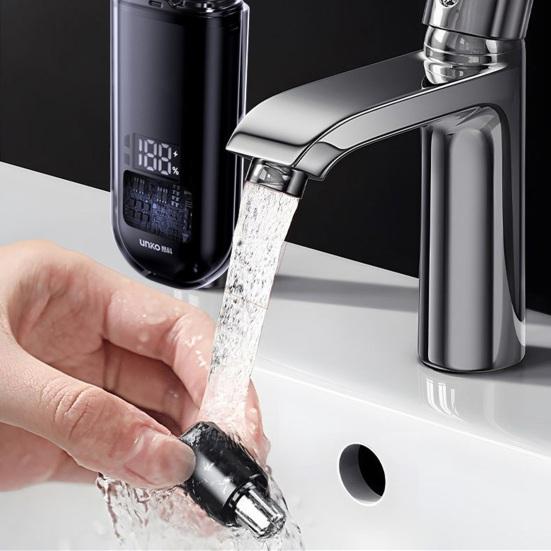 Electric Nose Hair Trimmer for Men Rechargeable Nose Hair Trimmer IPX7 Waterproof Multi-Functional Nose Ear Eyebrow Trimmer