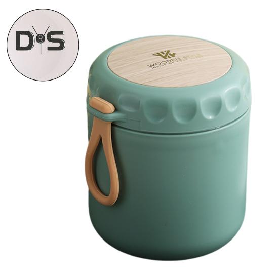 Банка для еды из нержавеющей стали с вакуумной изоляцией, большая емкость, герметичный портативный изолированный контейнер для еды для горячего супа, посуда