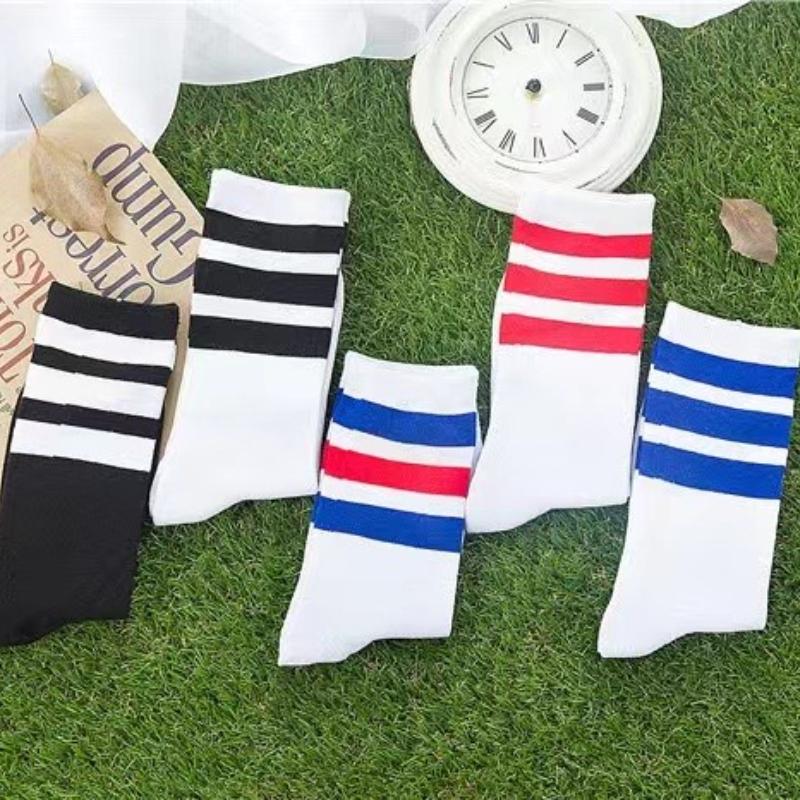 Новые мужские/женские хлопковые носки с тремя полосками, ретро, олдскул, скейт, длинные, короткие, белые, черные, зимние, классные