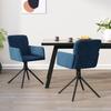 VidaXL Swivel Dining Chairs 2 Pcs Blue Velvet 344789