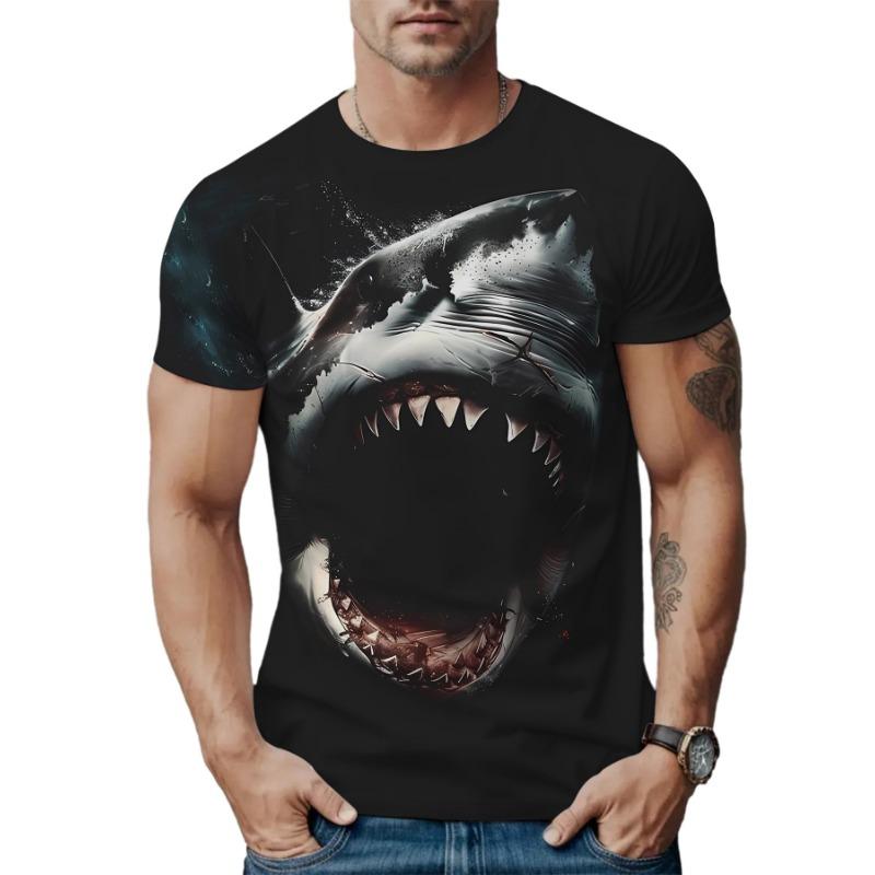 Летний топ с круглым вырезом и 3D-принтом, модные трендовые повседневные футболки с короткими рукавами для мужчин