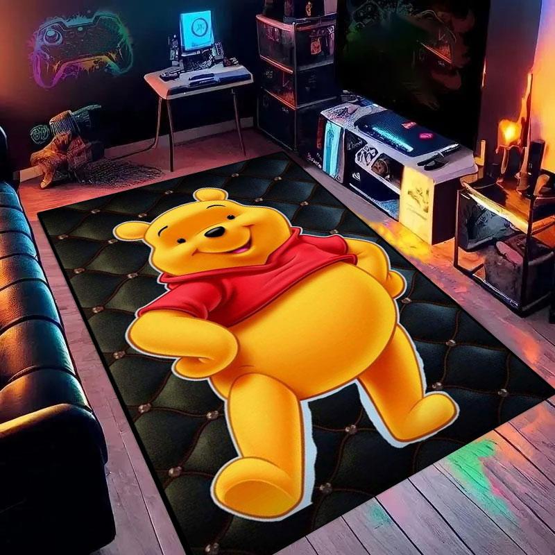 Winnie the Pooh Pattern Rug - Non-slip kitchen mat, outdoor rug, home and bedroom decor, yoga mat, birthday gift.