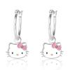 sanrio Hello Kitty & Friends ladies hoop earrings enamel hello kitty Kuromi my melody officially licensed gifts, brass, no jewels