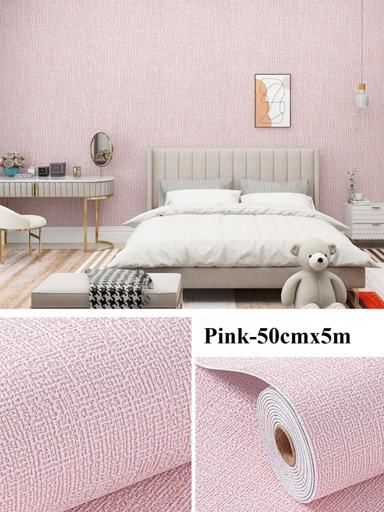 50смx5м Льняные обои Самоклеящиеся Водонепроницаемые Съемные обои для спальни Гостиной Декор стен