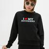 I Love My Boyfriend Letters Printing Women Sweatshirts Long Sleeve Cotton 2000s Grunge Clothes Kawaii Girlfriend Style Hoodies