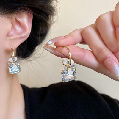 Серьги-гвоздики из серебра S925 с бриллиантовой вспышкой и опаловым цветком для женщин, высококачественные, легкая роскошь, уши