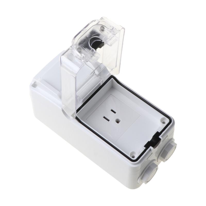 Weatherproof Outdoor Power Socket US Plug Electrical Wall Socket Electrical Power Receptacle with Cover Easy to Use