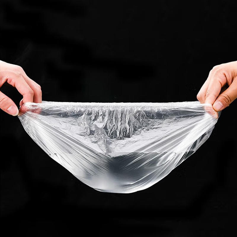 100Pcs Clear Disposable Shower Caps PE Waterproof Hair Caps for Hair Dye, Spa & Bathing Kitchen Bathroom Accessories