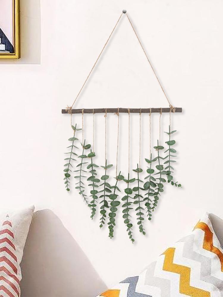 1 шт. искусственный эвкалипт гортензия пион Swag настенный декор бревенчатая ветка подвесной обруч для спальни, гостиной, ванной комнаты, настенный декор