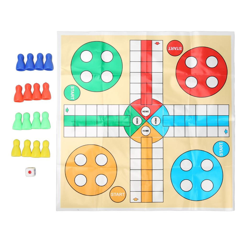 Children Fun Board Game Chess Set Plastic Portable Wear Resistance Chessboard Game Toy for Party Type 3