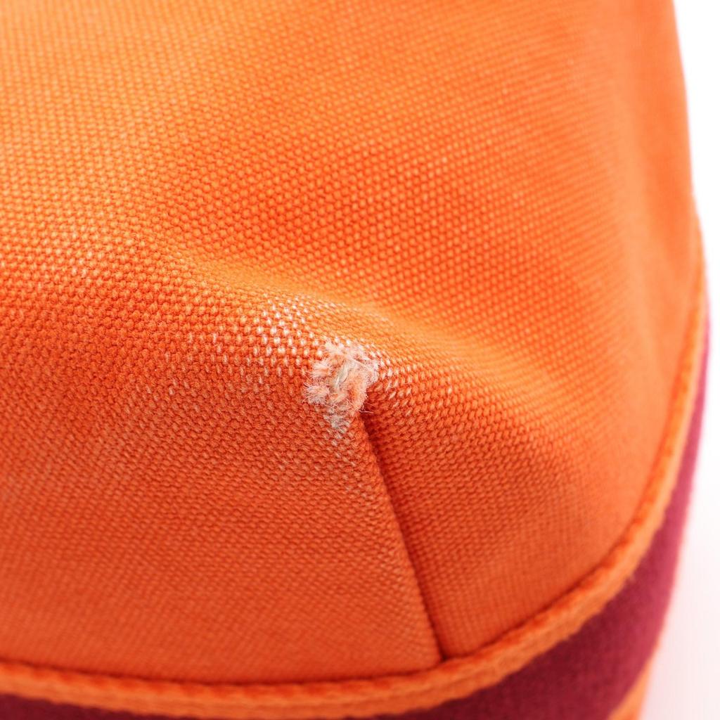 Б/у Сумка HERMES Bride a BracGM H104223M 05 холст Оранжевый Бордовый Огонь Б/у Женская