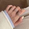 Изысканное двухслойное кольцо-цепочка, модные стекируемые кольца, полое кольцо для открытого пальца, девушка