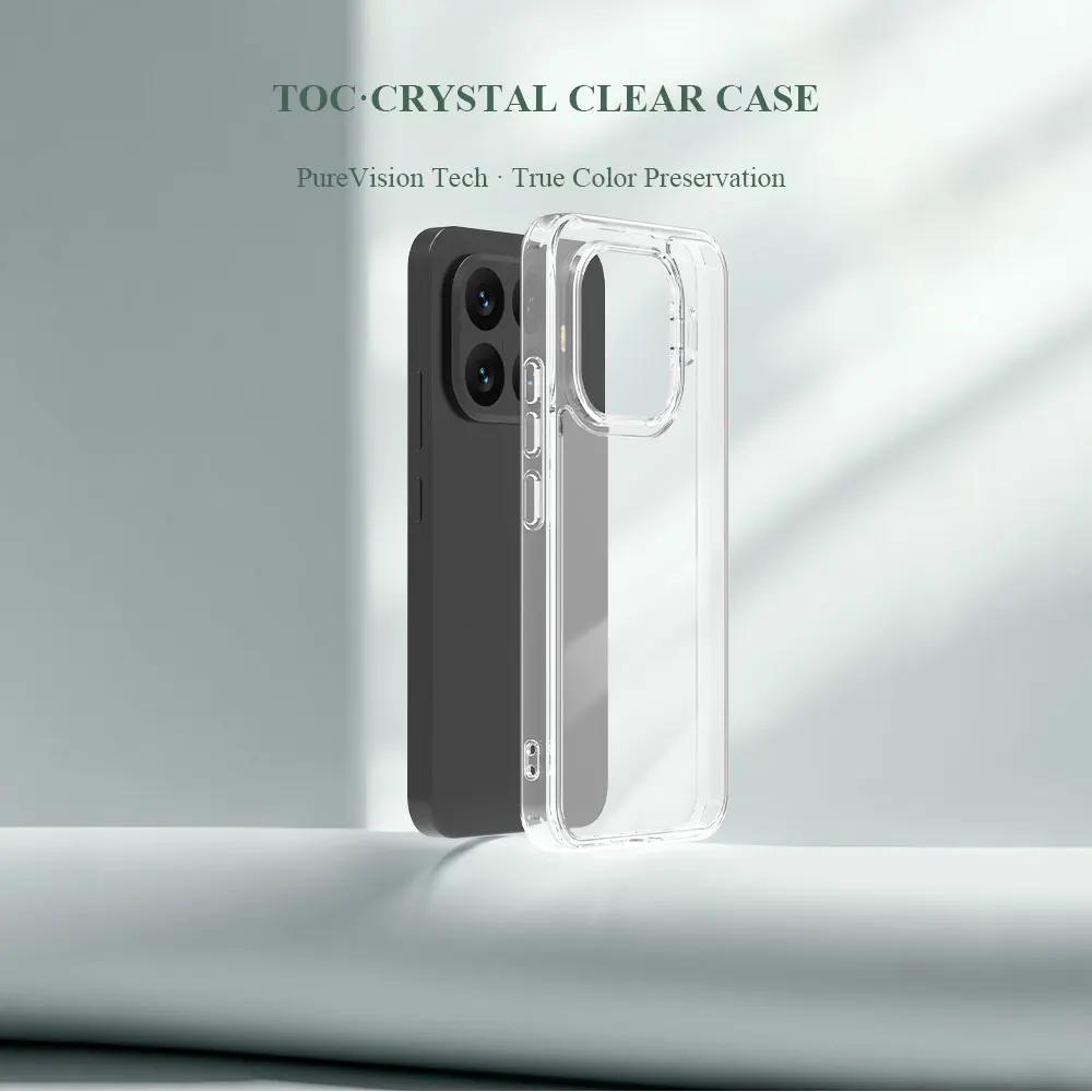 Для Xiaomi 17T Pro / 17T LeReach TOC Кристально прозрачный чехол Мягкий ТПУ + Акриловая задняя панель Ультратонкий 360 Защитная задняя крышка