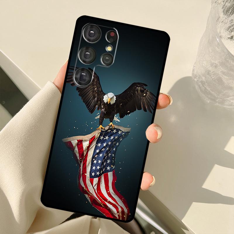 Американский флаг США Орел Чехол Для Samsung Galaxy S25 S24 S23 S22 S21 S20 Ultra S9 S10 Plus S21 FE S25 FE Задняя крышка