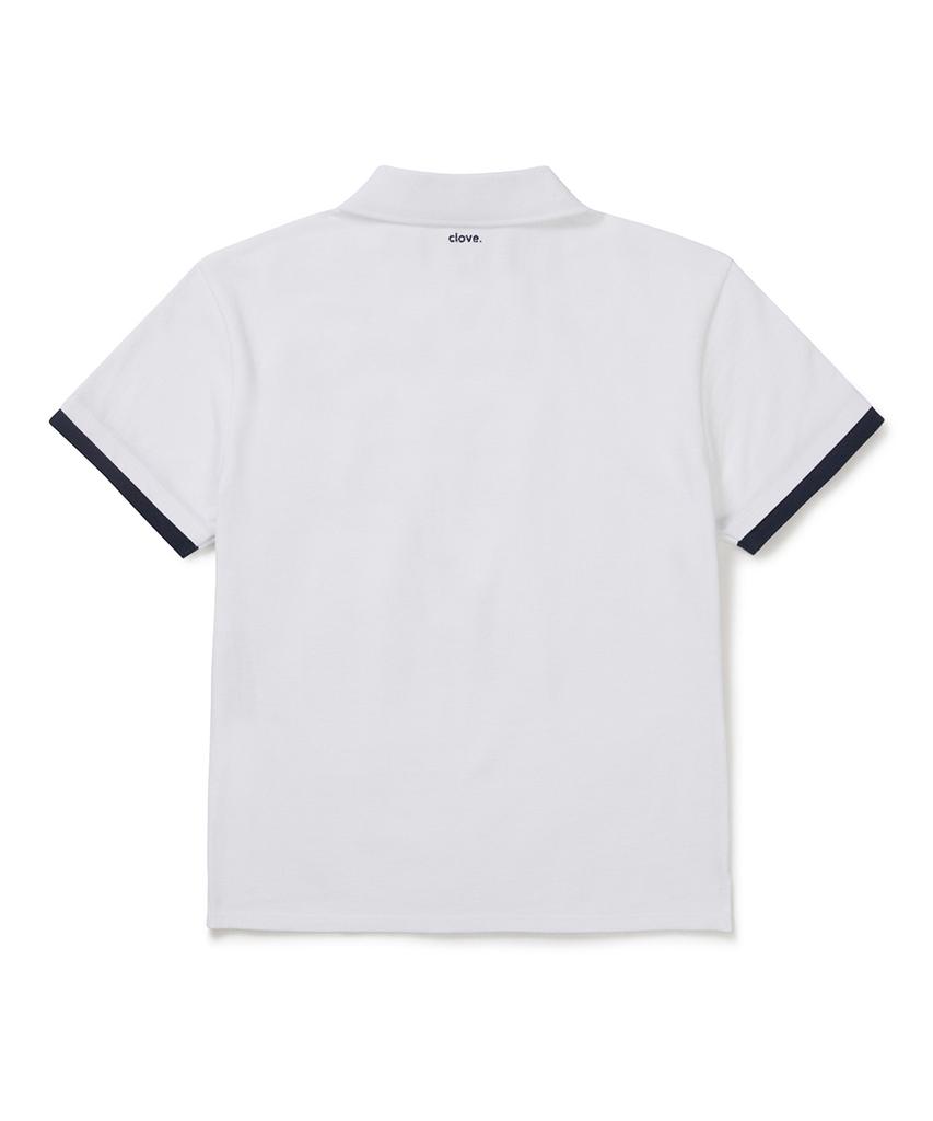 CLOVE [26Sm Clove] Numbering Slim Pique T-Shirt (White)