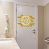Tj12010 Hand-Painted Bronzing Bathroom English Pattern Door Sticker Decoration Room Bedroom Background Self-Adhesive Wall Sticker