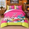 Rabbit Pattern Bedding 3Pcs Set Bed Sheet And Pillowcases For Indoor Bedroom