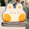 Cute Cartoon 3-in-1 Pillow Blanket: Backrest, Car, Office Nap Essential